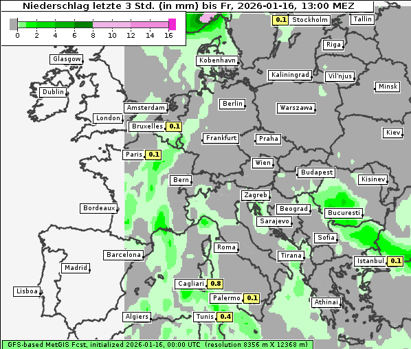 Niederschlag, 16. 1. 2026
