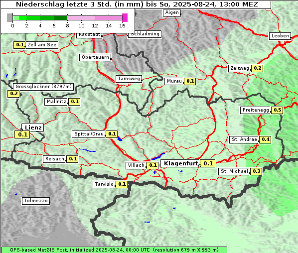 Niederschlag, 24. 8. 2025