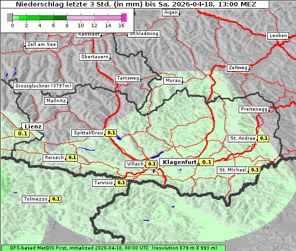 Niederschlag, 18. 4. 2026