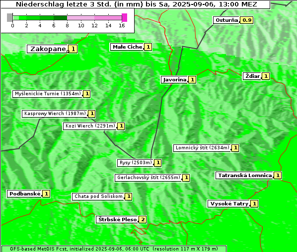 Niederschlag, 6. 9. 2025