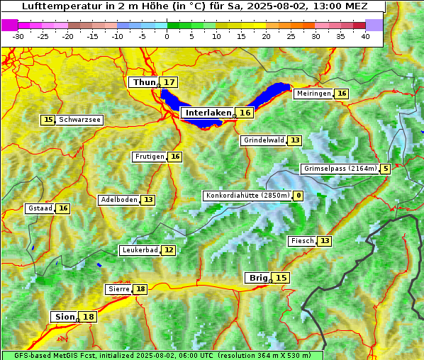 Temperatur, 2. 8. 2025