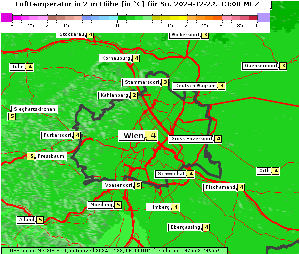 Temperatur, 22. 12. 2024