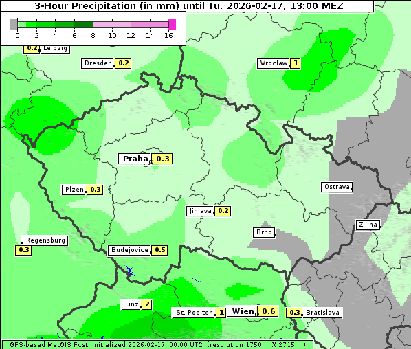 Niederschlag, 17. 2. 2026