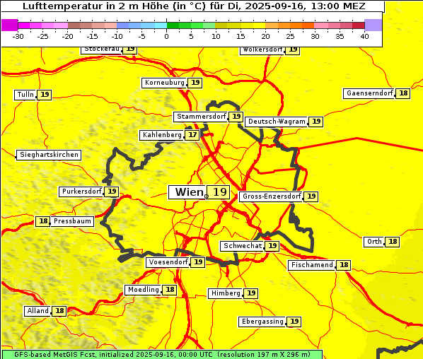 Temperatur, 16. 9. 2025
