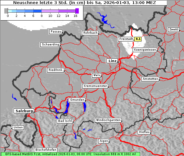 Neuschnee, 3. 1. 2026
