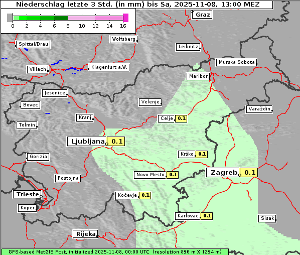 Niederschlag, 8. 11. 2025