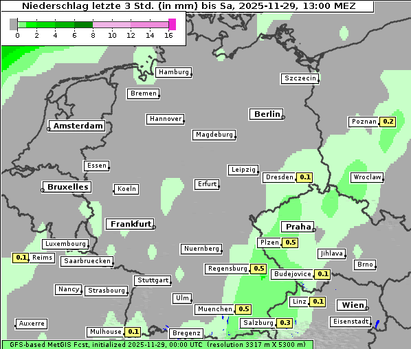 Niederschlag, 29. 11. 2025