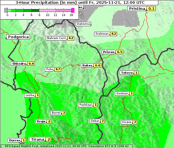 Niederschlag, 21. 11. 2025