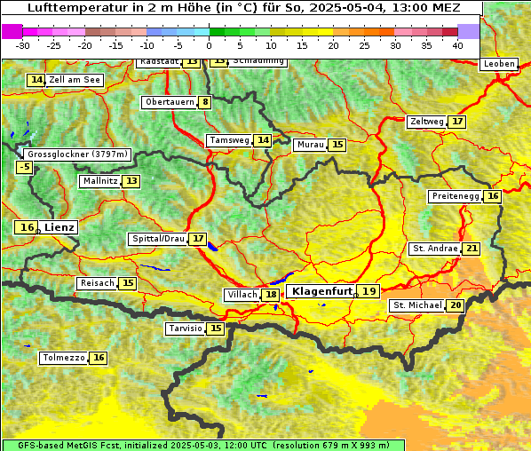 Temperatur, 4. 5. 2025