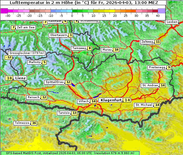 Temperatur, 3. 4. 2026