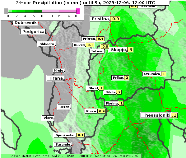 Niederschlag, 6. 12. 2025