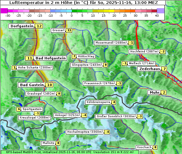Temperatur, 16. 11. 2025