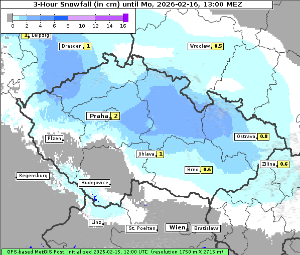 Neuschnee, 16. 2. 2026