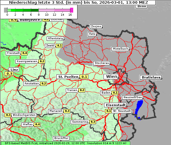 Niederschlag, 1. 3. 2026