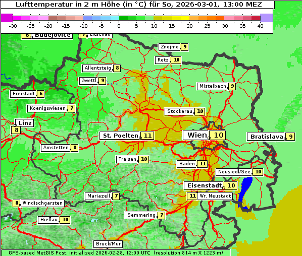 Temperatur, 1. 3. 2026