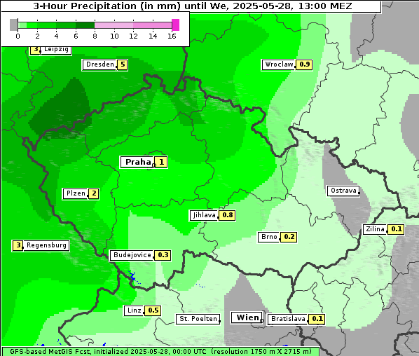 Niederschlag, 28. 5. 2025