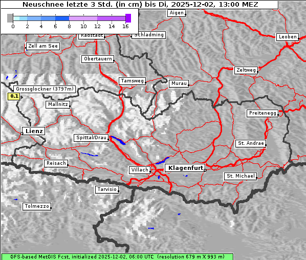 Neuschnee, 2. 12. 2025