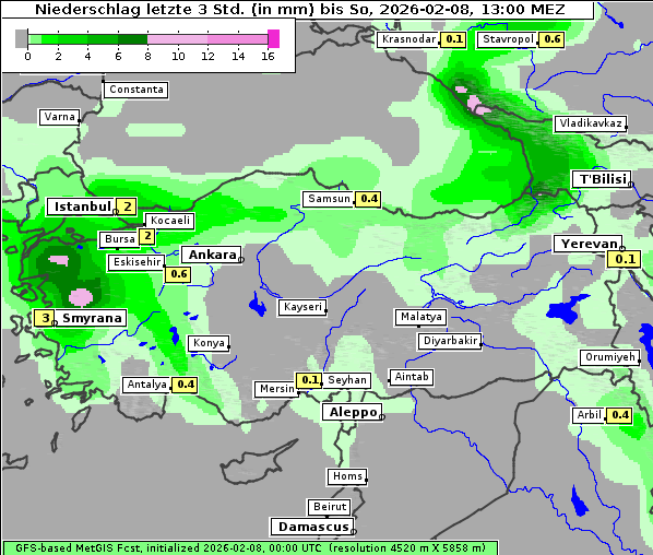 Niederschlag, 8. 2. 2026