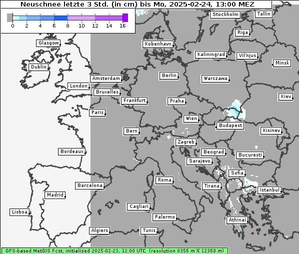 Neuschnee, 24. 2. 2025