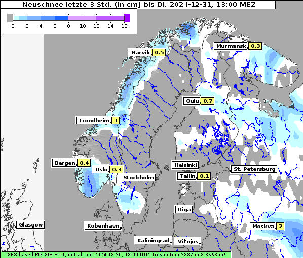 Neuschnee, 31. 12. 2024