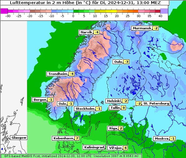 Temperatur, 31. 12. 2024