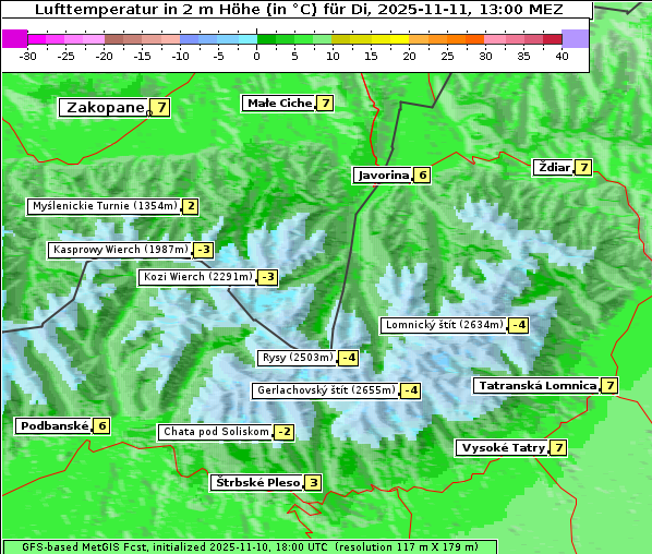 Temperatur, 11. 11. 2025