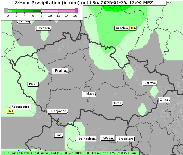 Niederschlag, 26. 1. 2025