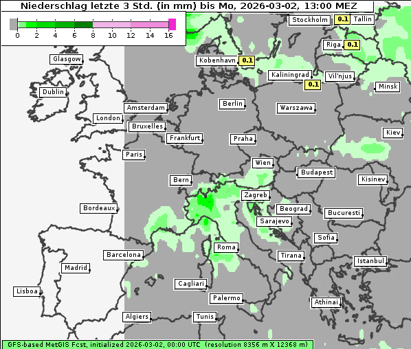 Niederschlag, 2. 3. 2026