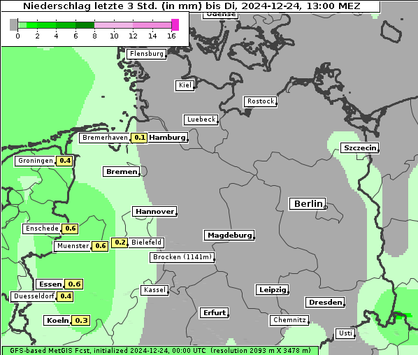 Niederschlag, 24. 12. 2024