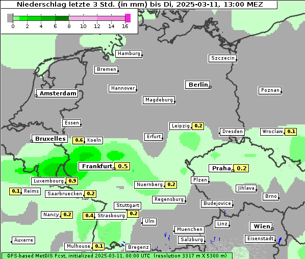 Niederschlag, 11. 3. 2025