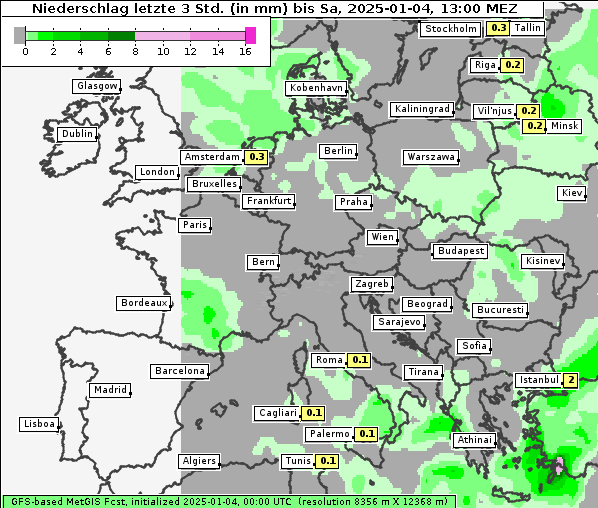 Niederschlag, 4. 1. 2025