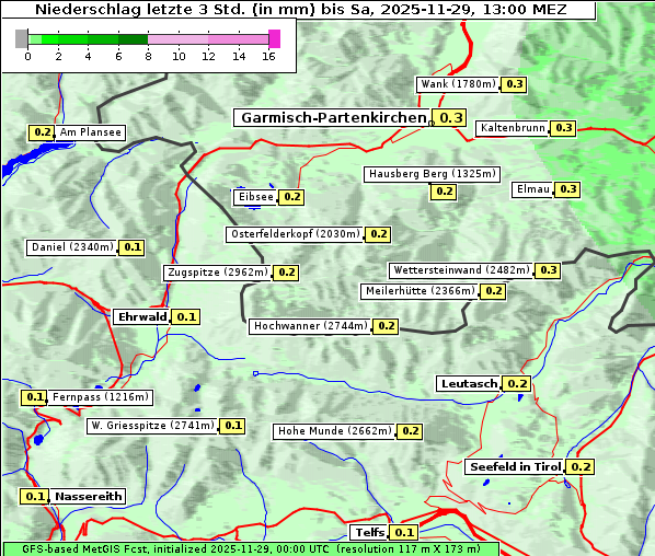 Niederschlag, 29. 11. 2025