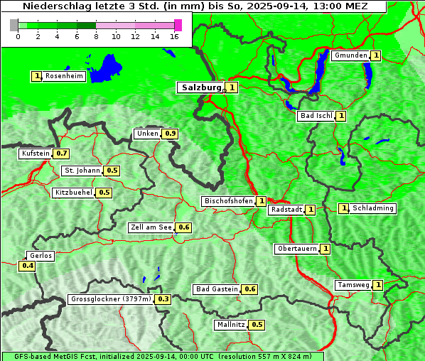 Niederschlag, 14. 9. 2025