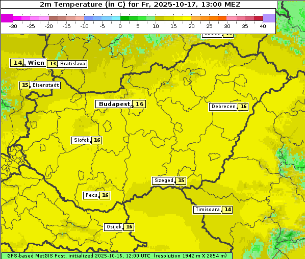 Temperatur, 17. 10. 2025