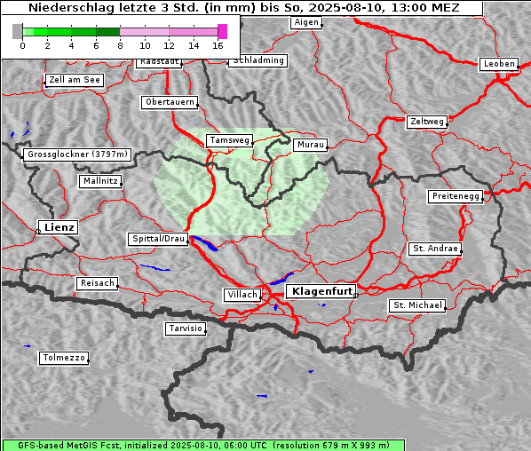 Niederschlag, 10. 8. 2025