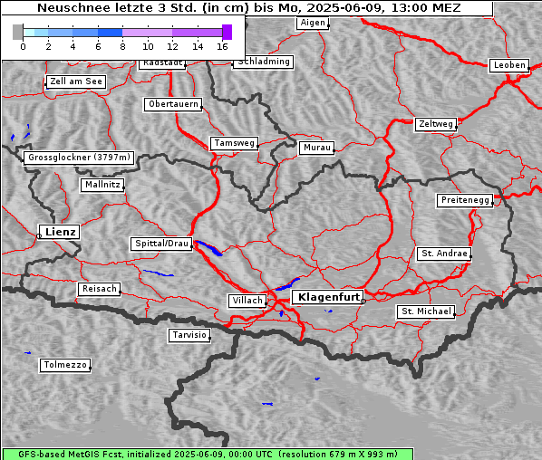 Neuschnee, 9. 6. 2025