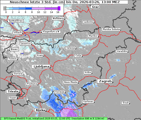 Neuschnee, 26. 3. 2026