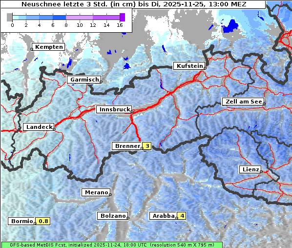 Neuschnee, 25. 11. 2025