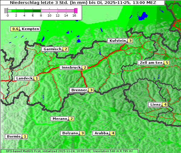 Niederschlag, 25. 11. 2025