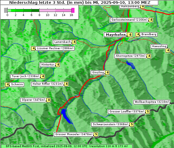 Niederschlag, 10. 9. 2025