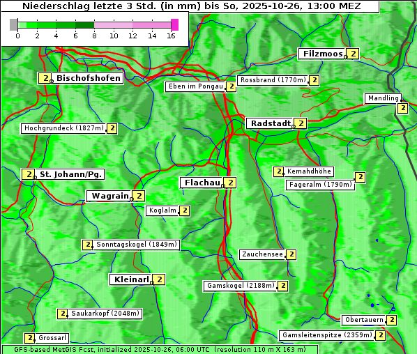 Niederschlag, 26. 10. 2025