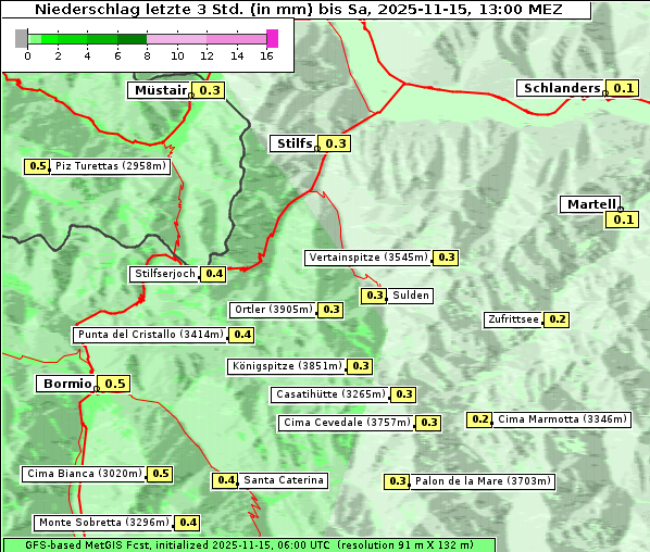 Niederschlag, 15. 11. 2025