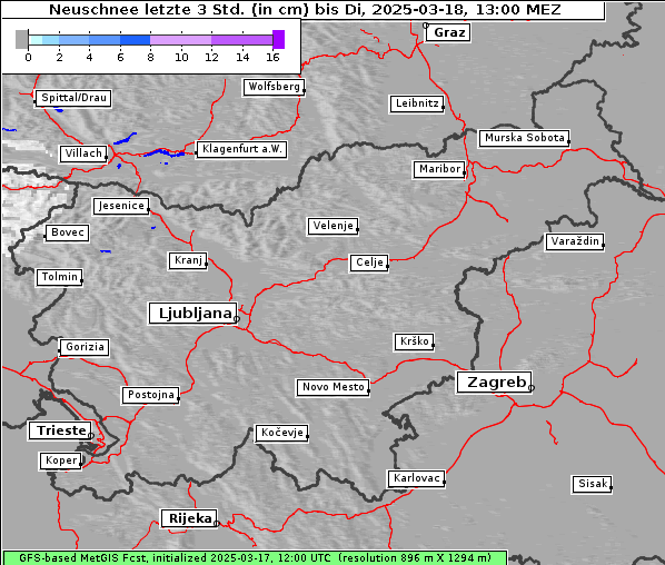 Neuschnee, 18. 3. 2025