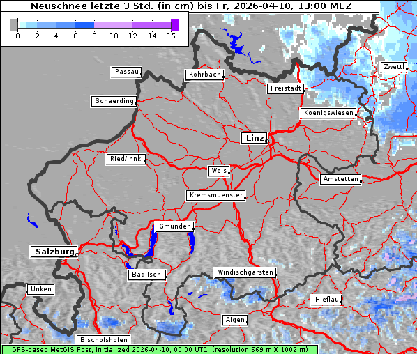 Neuschnee, 10. 4. 2026
