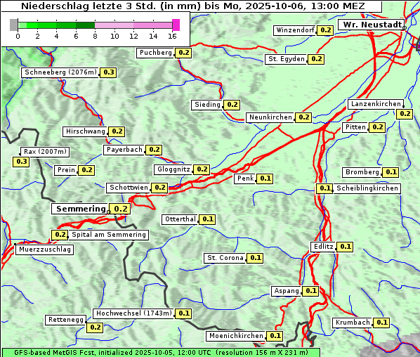 Niederschlag, 6. 10. 2025