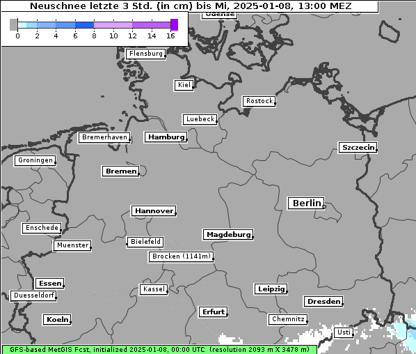 Neuschnee, 8. 1. 2025