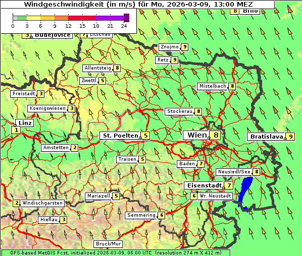 Wind, 9. 3. 2026
