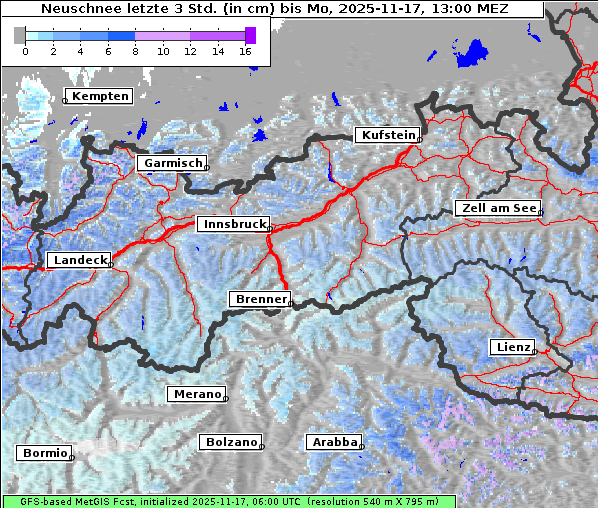 Neuschnee, 17. 11. 2025
