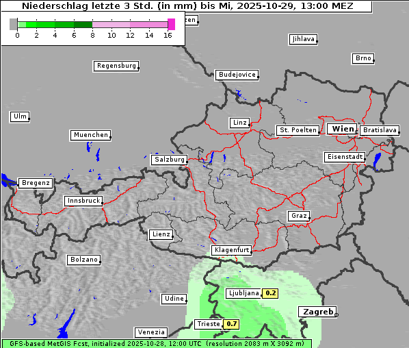 Niederschlag, 29. 10. 2025