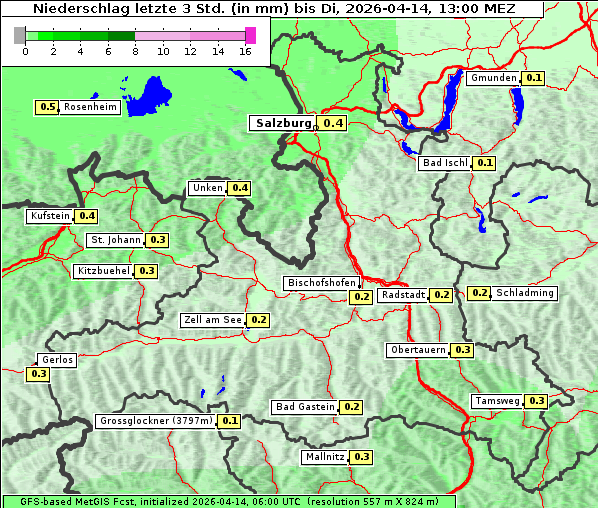 Niederschlag, 14. 4. 2026